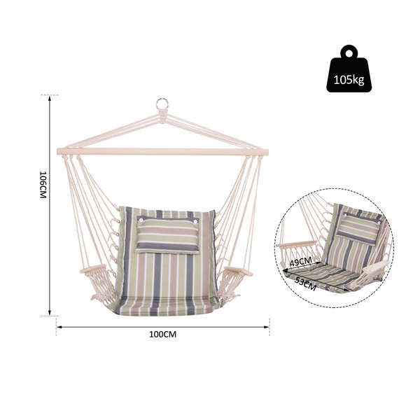 100x106cm Hanging Hammock Chair - Multi Color