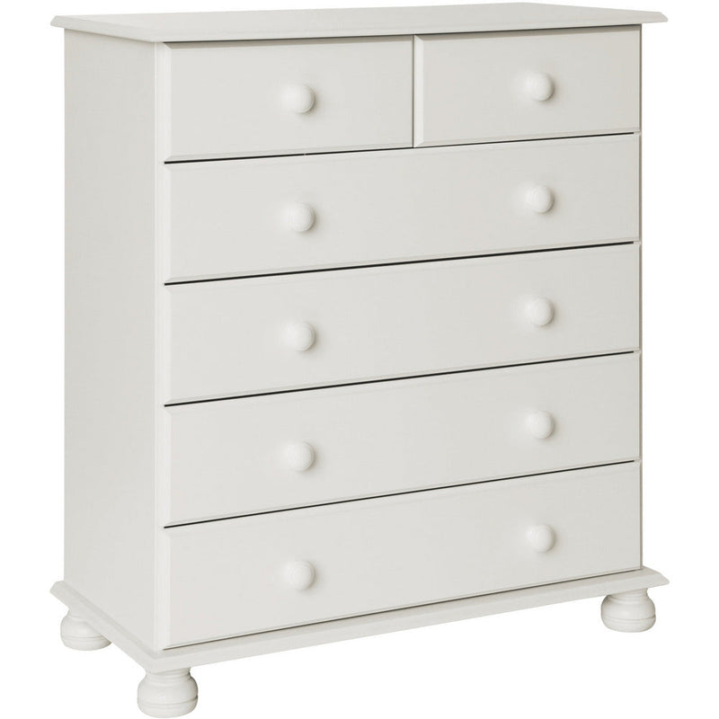 Copenhagen White 2+4 Drawer Chest