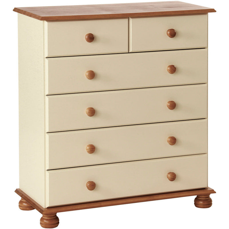 Copenhagen Cream & Pine 2+4 Drawer Chest