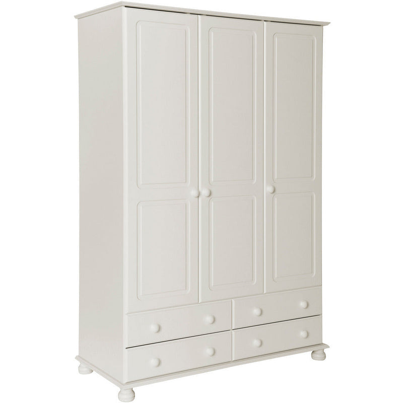 Copenhagen White 3 Door 4 Drawer Wardrobe