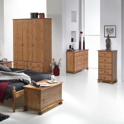 Copenhagen Pine 2 Door 2 Drawer Wardrobe