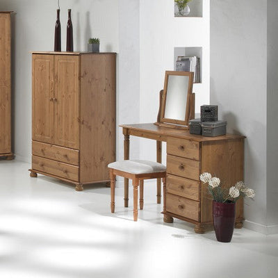 Copenhagen Pine 2 Door 2 Drawer Combi Wardrobe