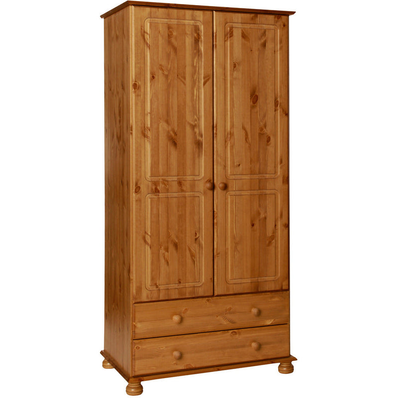 Copenhagen Pine 2 Door 2 Drawer Wardrobe