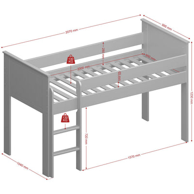 Albion White Mid Sleeper Bed