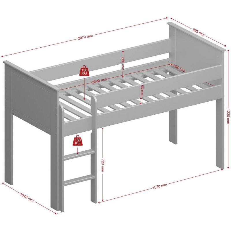 Albion White Mid Sleeper Bed