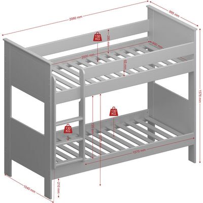 Albion White Bunk Bed