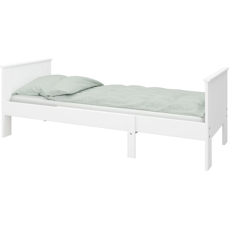 Albion White Single Extendable Wooden Bed