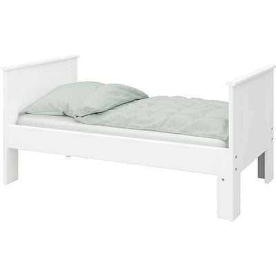 Albion White Single Extendable Wooden Bed