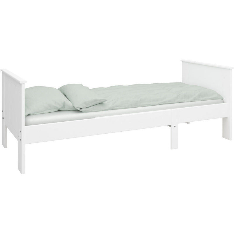 Albion White Single Extendable Wooden Bed