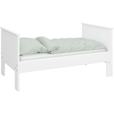 Albion White Single Extendable Wooden Bed