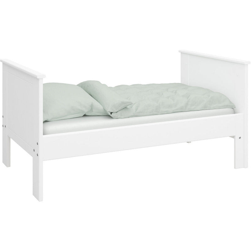 Albion White Single Extendable Wooden Bed