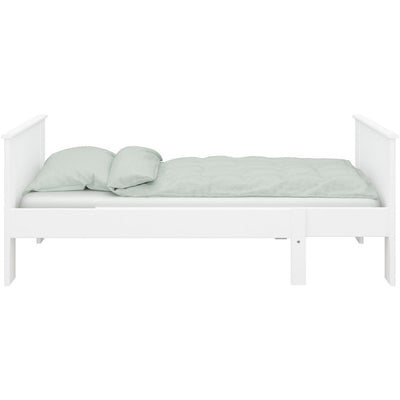 Albion White Single Extendable Wooden Bed