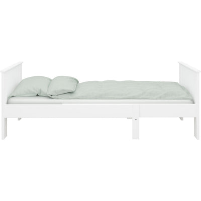 Albion White Single Extendable Wooden Bed