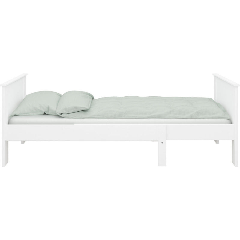 Albion White Single Extendable Wooden Bed