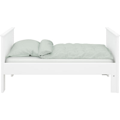 Albion White Single Extendable Wooden Bed