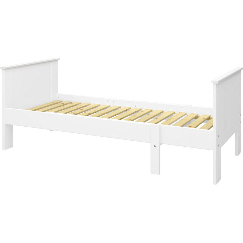 Albion White Single Extendable Wooden Bed