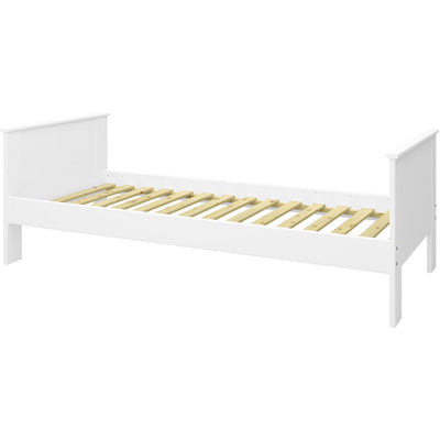 Albion White Single Wooden Bed