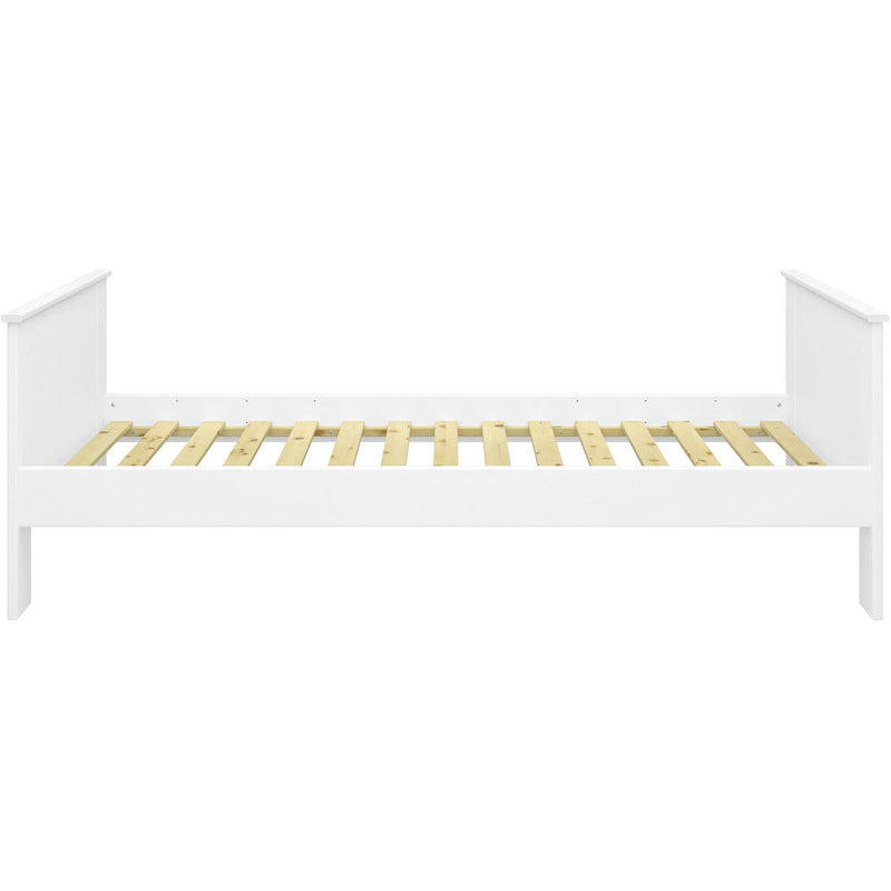 Albion White Single Wooden Bed