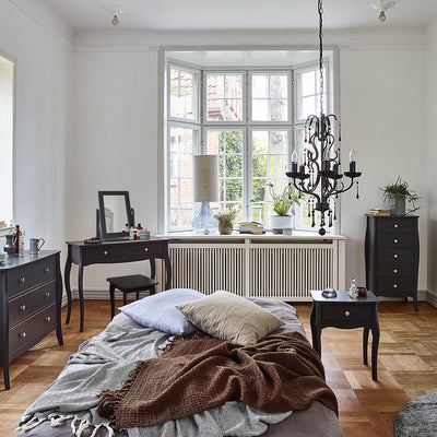 Boutique Black Bedside Table