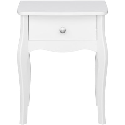 Boutique White Bedside Table