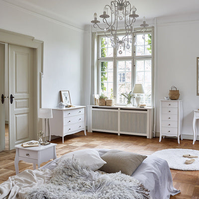 Boutique White Bedside Table