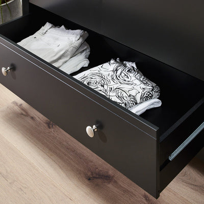 Boutique Black 5 Drawer Narrow Chest