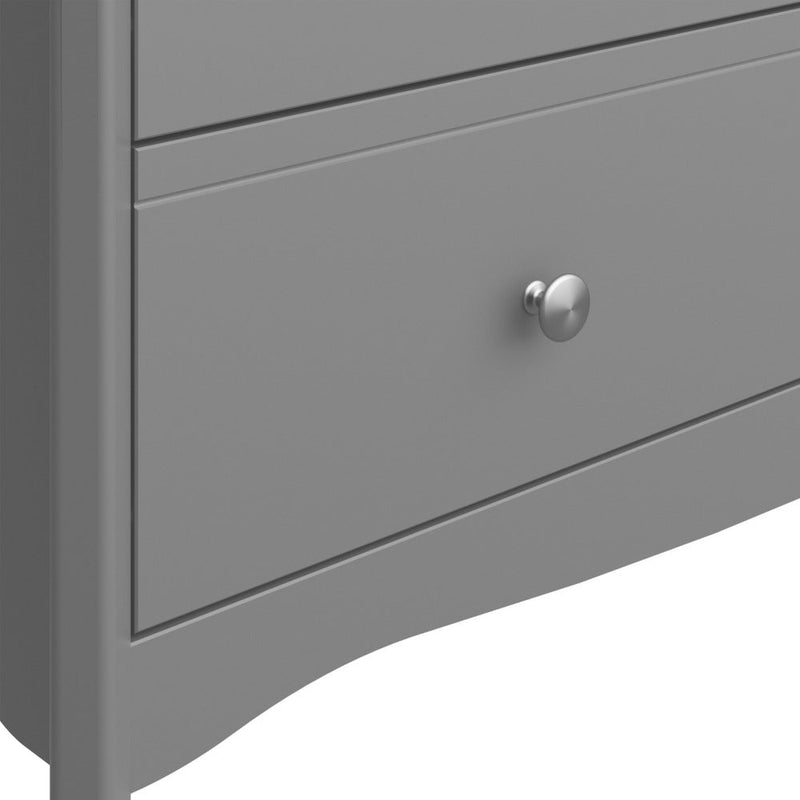 Boutique Grey 5 Drawer Narrow Chest