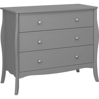 Boutique Grey 3 Drawer Wide Chest