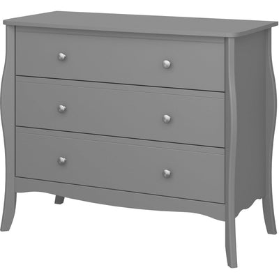 Boutique Grey 3 Drawer Wide Chest