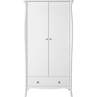 Boutique White 2 Door 1 Drawer Wardrobe