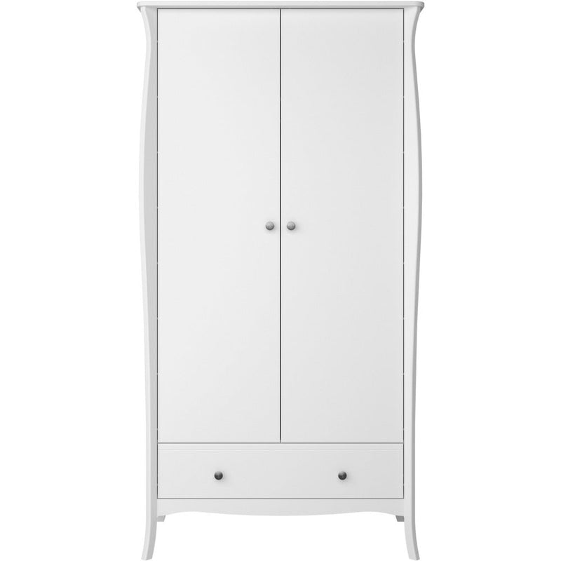 Boutique White 2 Door 1 Drawer Wardrobe