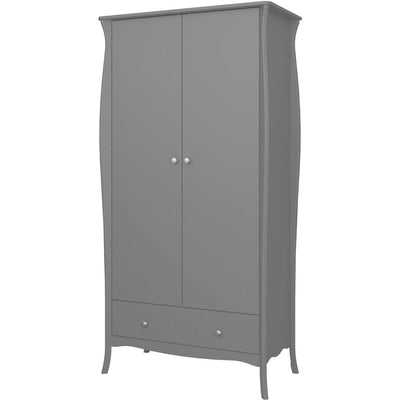 Boutique Grey 2 Door 1 Drawer Wardrobe