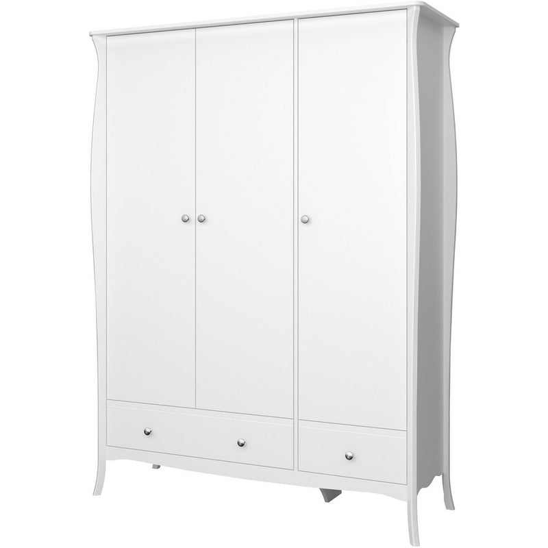 Boutique White 3 Door 2 Drawer Wardrobe