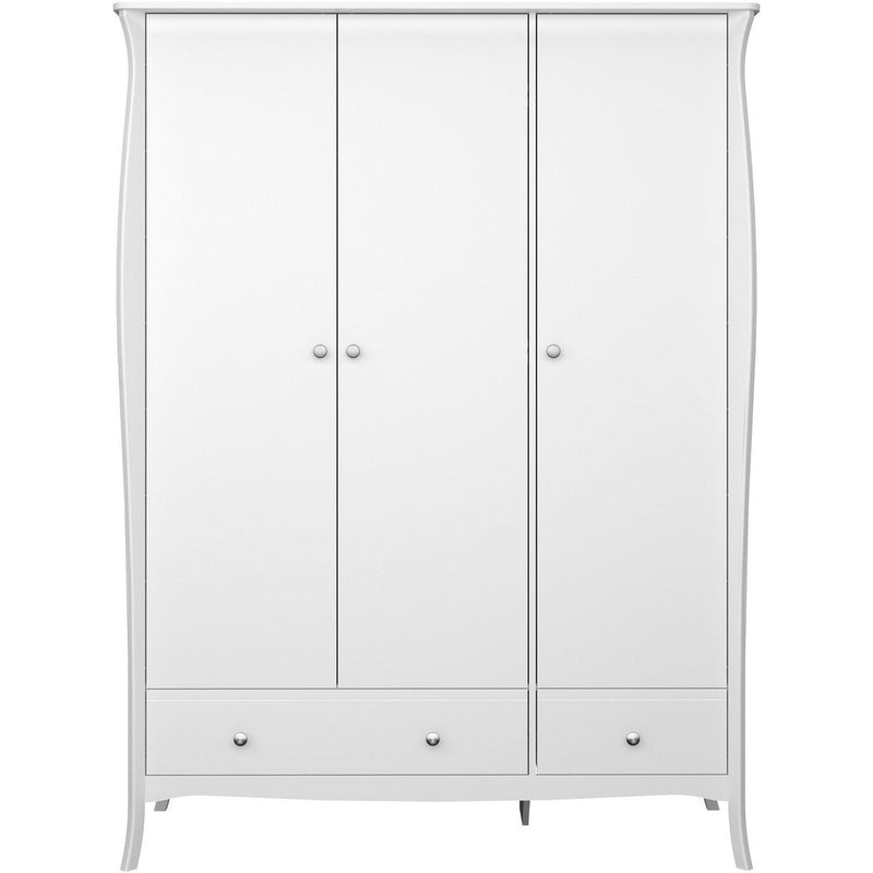 Boutique White 3 Door 2 Drawer Wardrobe