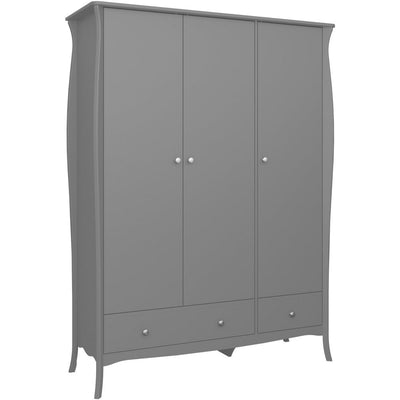 Boutique Grey 3 Door 2 Drawer Wardrobe