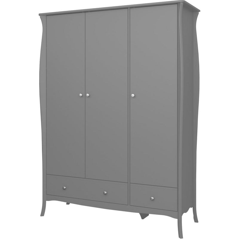 Boutique Grey 3 Door 2 Drawer Wardrobe