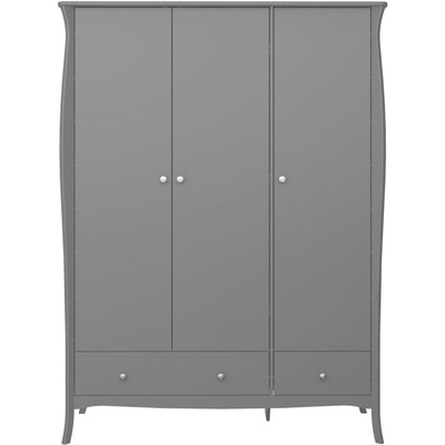 Boutique Grey 3 Door 2 Drawer Wardrobe