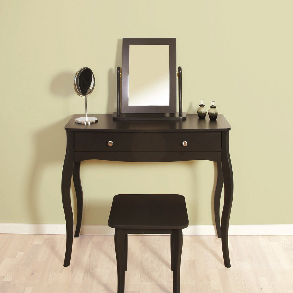 Black dressing deals table stool