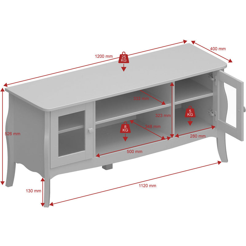 Boutique White Narrow TV Unit