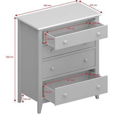 Heston Pine 4 Drawer Chest