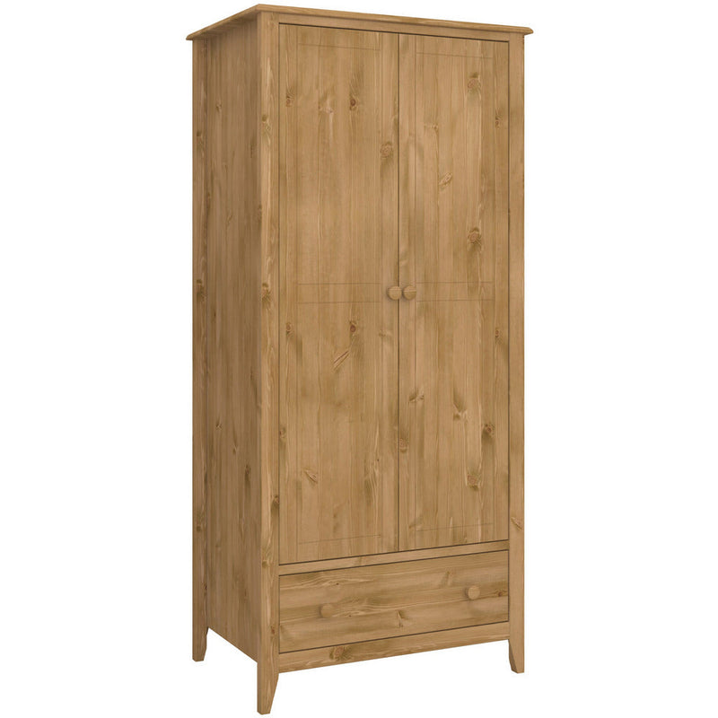 Heston Pine 2 Door Wardrobe