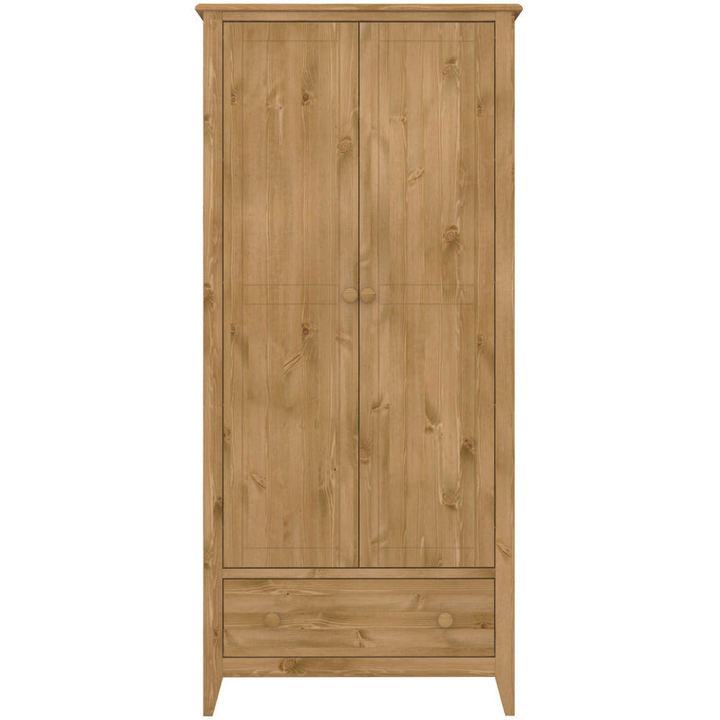 Heston Pine 2 Door Wardrobe