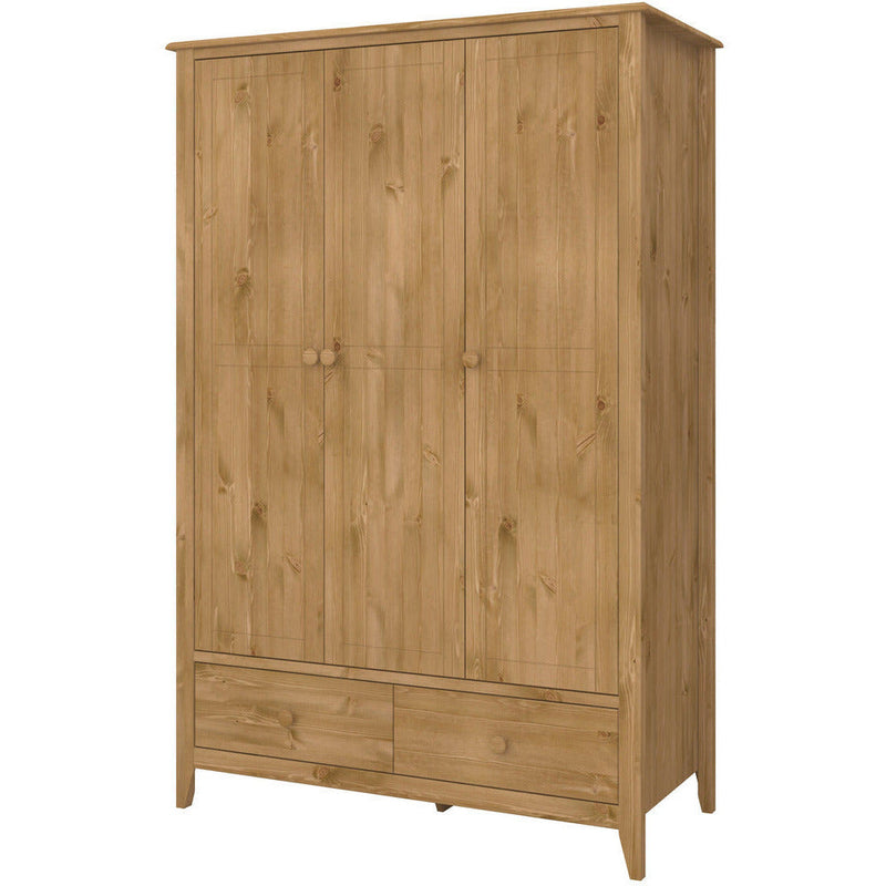 Heston Pine 3 Door Wardrobe