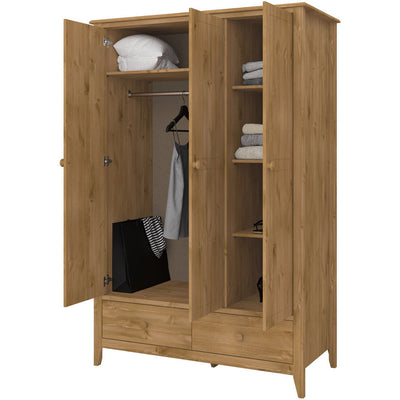 Heston Pine 3 Door Wardrobe