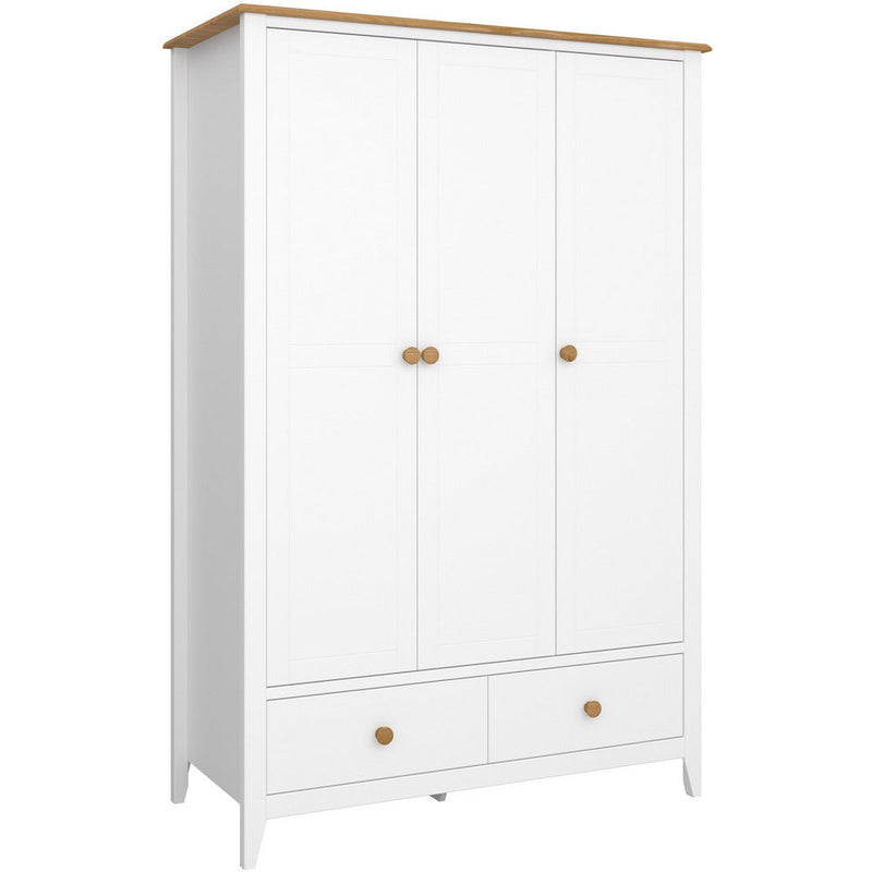 Heston White & Pine 3 Door Wardrobe