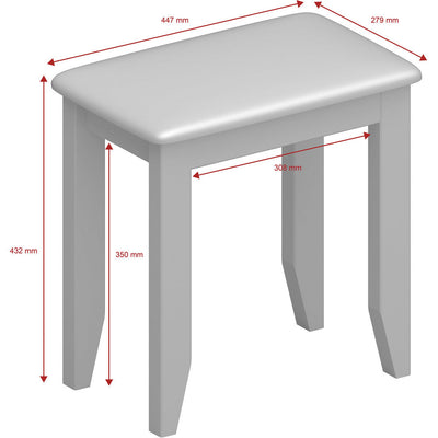 Heston White Stool