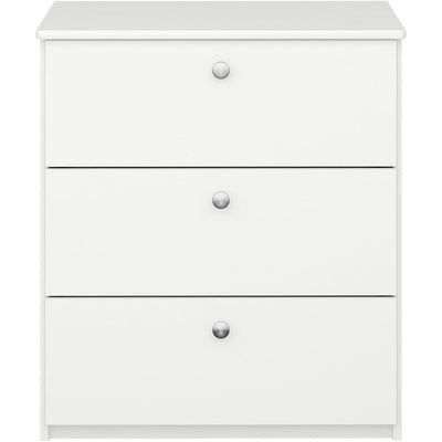 Albion White 3 Drawer Chest