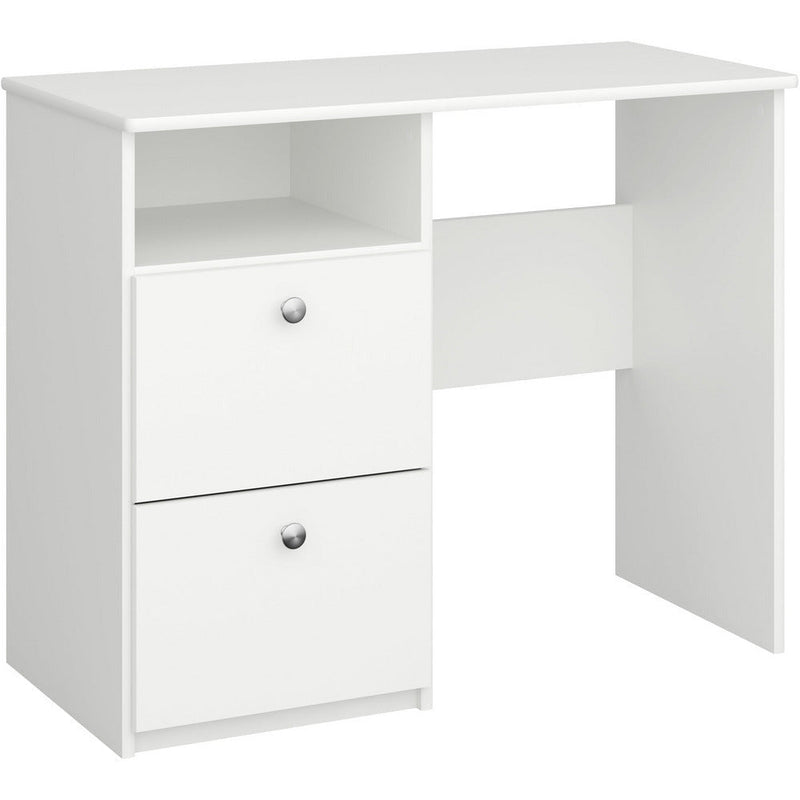 Albion White Desk With 2 Drawers