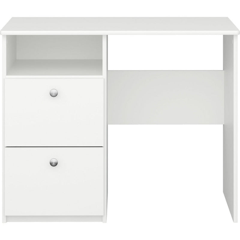 Albion White Desk With 2 Drawers