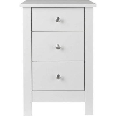 Florence White Bedside Cabinet 3 Drawer